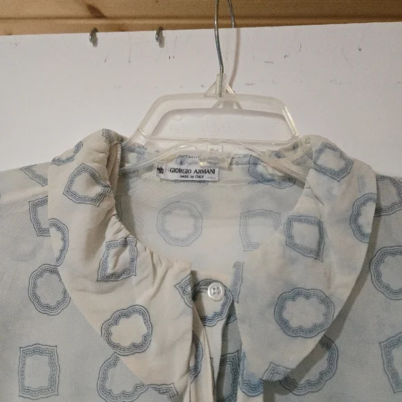 Vintage Giorgio Armani Sheer Blouse, SIZE 6 - Picture 3 of 16